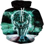 Sudadera de Moda 3D con Lobo